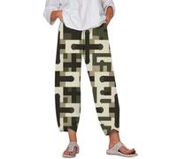 FANSU Pantaloni Harem Donna Taglie Comode Estivi Baggy con Tasche (Stile 2,M)