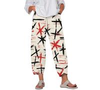 FANSU Pantaloni Harem Donna Taglie Comode Estivi Baggy con Tasche (Stile 4,5XL)