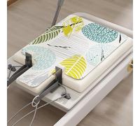 FANSU Pilates Reformer Mat,Antiscivolo Pad Pilates Reformer Mat Tappetino da Ginnastica per Esercizi in Gomma Scamosciata per Palestra Esercizio Yoga (Foglie,996x610x1.5m)