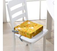 FANSU Rialzo da Sedia per Bambini, Cartone Animato Animale Smontabile Cuscino Seduta per Sedia Cuscino Alzasedia con Cinghie Lavabile per Seggioloni Alza Sedia (32x32x8cm,Cavallo)
