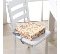 FANSU Rialzo da Sedia per Bambini, Cartone Animato Animale Smontabile Cuscino Seduta per Sedia Cuscino Alzasedia con Cinghie Lavabile per Seggioloni Alza Sedia (32x32x8cm,Volpe)