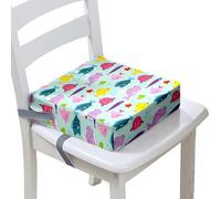FANSU Rialzo da Sedia per Bambini, Pescare Oceano Stampa Comodo e Smontabile Cuscino Seduta per Sedia Cuscino Alzasedia con Cinghie Lavabile per Seggioloni Alza Sedia (Blu,32x32x8cm)