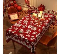 FANSU Rouge Nappe Rectangulaire Imperméable, PVC Nappe de Table Exterieur Protection de Table pour Salle à Manger, Jardin, fête, Mariage (Forma del cuore 9,120 * 120CM)