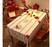 FANSU Rouge Nappe Rectangulaire Imperméable, PVC Nappe de Table Exterieur Protection de Table pour Salle à Manger, Jardin, fête, Mariage (Forma del cuore 8,140 * 180CM)