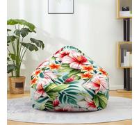 FANSU Sacco Puff Poltrona, Foglie di Fiori 3D Sacco Puff Poltrona senza Riempimento, Copridivano a Fagiolo Funda para Fagiolo para Guardar Ropa, Edredones, Peluches (Fiore 14,100x120cm)