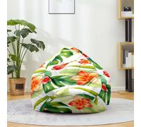 FANSU Sacco Puff Poltrona, Foglie di Fiori 3D Sacco Puff Poltrona senza Riempimento, Copridivano a Fagiolo Funda para Fagiolo para Guardar Ropa, Edredones, Peluches (Fiore 17,100x120cm)