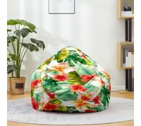 FANSU Sacco Puff Poltrona, Foglie di Fiori 3D Sacco Puff Poltrona senza Riempimento, Copridivano a Fagiolo Funda para Fagiolo para Guardar Ropa, Edredones, Peluches (Fiore 18,100x120cm)