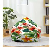 FANSU Sacco Puff Poltrona, Foglie di Fiori 3D Sacco Puff Poltrona senza Riempimento, Copridivano a Fagiolo Funda para Fagiolo para Guardar Ropa, Edredones, Peluches (Fiore 12,100x120cm)