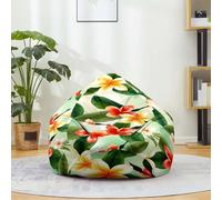 FANSU Sacco Puff Poltrona, Foglie di Fiori 3D Sacco Puff Poltrona senza Riempimento, Copridivano a Fagiolo Funda para Fagiolo para Guardar Ropa, Edredones, Peluches (Fiore 11,100x120cm)