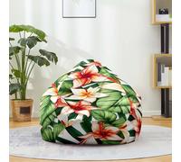 FANSU Sacco Puff Poltrona, Foglie di Fiori 3D Sacco Puff Poltrona senza Riempimento, Copridivano a Fagiolo Funda para Fagiolo para Guardar Ropa, Edredones, Peluches (Fiore 13,100x120cm)