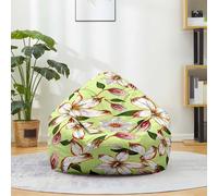 FANSU Sacco Puff Poltrona, Foglie di Fiori 3D Sacco Puff Poltrona senza Riempimento, Copridivano a Fagiolo Funda para Fagiolo para Guardar Ropa, Edredones, Peluches (Fiore 20,100x120cm)