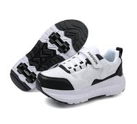 FANSU Scarpe con Rotelle Bambina Bambino, Ragazzi Scarpe Pattini con 4 Ruote Scomparsa, 2 in 1 Multisport Running Sneakers Scarpe con Ruote Unisex Ragazze