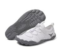 FANSU Scarpe da Scoglio per Donna e Uomo Barefoot Traspiranti, Scarpette da Spiaggia Antiscivolo per Surf e Snorkeling, Pantofole da Mare Leggere per Piscina e Yoga, Unisex (K088 Bianco,38)