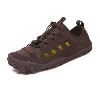 FANSU Scarpe da Scoglio per Donna e Uomo Barefoot Traspiranti, Scarpette da Spiaggia Antiscivolo per Surf e Snorkeling, Pantofole da Mare Leggere per Piscina e Yoga, Unisex (711 Marrone,43)