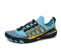 FANSU Scarpe da Scoglio per Donna e Uomo Barefoot Traspiranti, Scarpette da Spiaggia Antiscivolo per Surf e Snorkeling, Pantofole da Mare Leggere per Piscina e Yoga, Unisex (705 Blu,42)