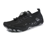 FANSU Scarpe da Scoglio per Donna e Uomo Barefoot Traspiranti, Scarpette da Spiaggia Antiscivolo per Surf e Snorkeling, Pantofole da Mare Leggere per Piscina e Yoga, Unisex (1730 Nero,38)