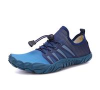FANSU Scarpe da Scoglio per Donna e Uomo Barefoot Traspiranti, Scarpette da Spiaggia Antiscivolo per Surf e Snorkeling, Pantofole da Mare Leggere per Piscina e Yoga, Unisex (1723 Blu,42)