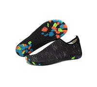 FANSU Scarpe da Spiaggia Uomo/Donna/Bambino/Bimba, Immersione da Scoglio per Beach Swim Surf Cycling Snorkel Yoga Piedi Nudi dell'Acqua Acquatici Calzini (38/24.0cm,Nero)