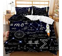 FANSU Set di Biancheria da Letto di 3D Formula Stampa, Microfibra Set Copripiumino e Federa per Letto Singolo Matrimoniale (Formula Fisica,140x200cm)