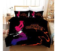 FANSU Set di Biancheria da Letto di 3D Pallacanestro Stampa Digitale, 3 Pezzi in Microfibra con Chiusura e Federa a Cerniera Set Copripiumino Matrimoniale (180x210cm,Nero)