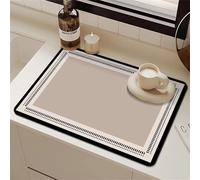 FANSU Stile Semplice Tappetino Scolapiatti Assorbente Cucina, Tappetino da Caffe ad Asciugatura Rapida Tappetino per Asciugare i Piatti Tappetino per Macchina da Caffè (Stile Semplice,50x60cm)