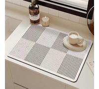 FANSU Stile Semplice Tappetino Scolapiatti Assorbente Cucina, Tappetino da Caffe ad Asciugatura Rapida Tappetino per Asciugare i Piatti Tappetino per Macchina da Caffè (Grigio chiaro,30x40cm)
