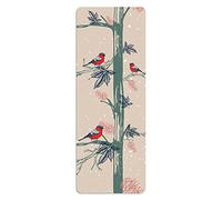 FANSU Tappetino da Yoga Antiscivolo,Tappetino Palestra Pieghevole Viaggio 1,5MM Sottile Design Yoga Mat Resistente Scamosciata Perfetto per Pilates All'aperto Casa (183x68cm,Blu Geometrico)