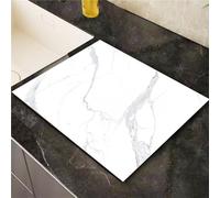 FANSU Tappetino Scolapiatti Assorbente Cucina, Motivo Marmo Tappetino Asciugatura Rapida Antiscivolo Tappetino Drenante Tappetino per Macchina da caffè (20x30cm,Grigio Chiaro)