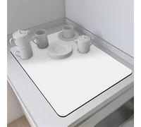 FANSU Tappetino Scolapiatti Assorbente Cucina, Tappetino da Caffe ad Asciugatura Rapida Tinta Unita Tappetino Drenante Tappetino per Asciugare i Piatti e Macchina da Caffè (Bianco,30x40cm)