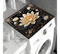 FANSU Tappetino Superiore Antiscivolo Lavatrice, Stile Vintage Fiore Tappetino Protettivo per Copertura Superiore per Lavatrice Assorbente Asciugatura Rapida per Frigorifero (Stile 2,50x60cm)