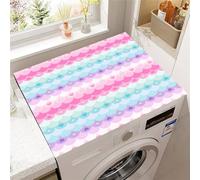FANSU Tappetino Superiore Antiscivolo Lavatrice, Tappetino Protettivo per Copertura Superiore per Lavatrice Assorbente Asciugatura Rapida Motivo Scala 3D per Frigorifero (Cuore d'amore,50x60cm)