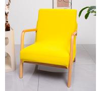 FANSU Tinta unita Copripoltrona 1 Posto con Braccioli,Slipcover Replacement con cerniera Solo copertura La sedia non è inclusa,Copri Poltrona Elasticizzato Lavabile Fodera (Giallo)