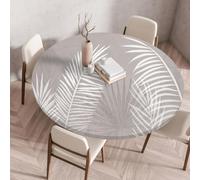FANSU Tovaglia Rotonda Antimacchia Con Bordo Elastico,Astratto moderno Antipolvere Tavolino Cucina Decoration Copritavolo per Tavolo da Pranzo, Feste (Stile 7,60cm)