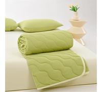 FANSU Trapuntino Matrimoniale Singolo Primaverile Estivo Copriletto, Trapuntato Trapunta, Microfibra Sintetico Estivo Quilt, Elegante Leggero Copriletto (Verde Giallo,200x230cm)