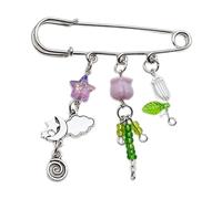 FANSWAN Spilla alla moda con ciondolo a forma di stella, per donne e ragazze, elegante spilla da bavero a forma di rosa, ornamento per borse e vestiti, lega acrilica, Nessuna pietra preziosa