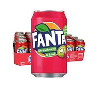 Fanta Strawberry Kiwi Gusto Fragola e Kiwi Confezione da 24 Lattine da 330 ml