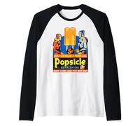 Fantascienza Eroe Comico | Retro Popsicle pubblicità Art Maglia con Maniche Raglan