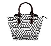 Fantascienza Future Donne Top Handle Borsa a Spalla Personalità Rivetto Satchel Tote Medie Dimensioni Borsa Borsa Borsa, Printidea, One Size