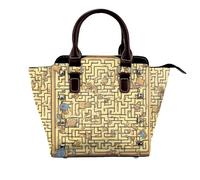 Fantascienza Future Donne Top Handle Borsa a Spalla Personalità Rivetto Satchel Tote Medie Dimensioni Borsa Borsa Borsa, Labirinto del Tesoro, One Size