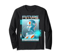 Fantascienza Futuro avanti Cyberpunk Android Vision Maglia a Manica