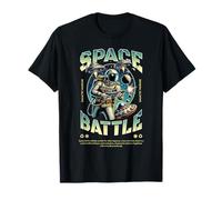 Fantascienza Space Battle Galactic Warfare Astronauta Maglietta