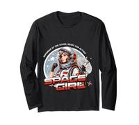 Fantascienza Spazio Ragazza Difensore delle Stelle Pronto per L'azione Maglia a Manica