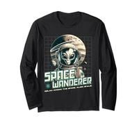 Fantascienza Spazio Wanderer Relax tra Le Stelle Stile Alieno Maglia a Manica