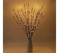 Fantasee Set di 3 rami luminosi a LED, flessibili, da 76 cm, per decorare la casa, il negozio, le finestre, un vaso da tavolo Bianco caldo
