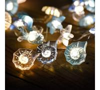 Fantasee Stringa di luci a tema oceano, 3 m, 30 LED, funzionamento a batteria, luci notturne marine per camera da letto, casa, interni ed esterni, matrimoni, compleanni, feste di Natale, decorazioni