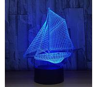 Fantasia 3D Creativa Luce Notturna a Vela, Lampada Colorata Lampada da Comodino Camera da Letto 7 Cambia Colore Lampada 3D Home Decor