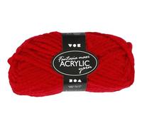 Fantasia di lana acrilica, L: 35 m, 1x50 g, rosso