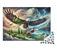 Fantasia di lupo Puzzles 1000 Pezzi In Stampa Ad Alta Definizione, Un Premium Jigsaw Puzzle Per Enigma Di Allenamento Alla Concentrazione, Ideale Per Tempo Libero, Regalo D'Anniversario Puzzle 38x2