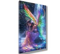 Fantasia Dipingere con i Numeri Adulti 50 x 100 cm Tela, Dipingere con i Numeri Angelo Motivo Design, Hobby Creativi Adulti Kit di Pittura Acrilica Fai-da-Te, Home Room Decor, Regalo Creativo, 933-W