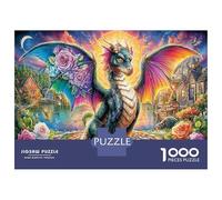 Fantasia drago 1000 Pezzi Insieme Di Puzzle Complesso Per Sfida Estremamente Difficile Arcobaleno drago pietra adattato Per Dopo La Scuola E Puzzle Meglio Classificati 52x38cm/1000pcs